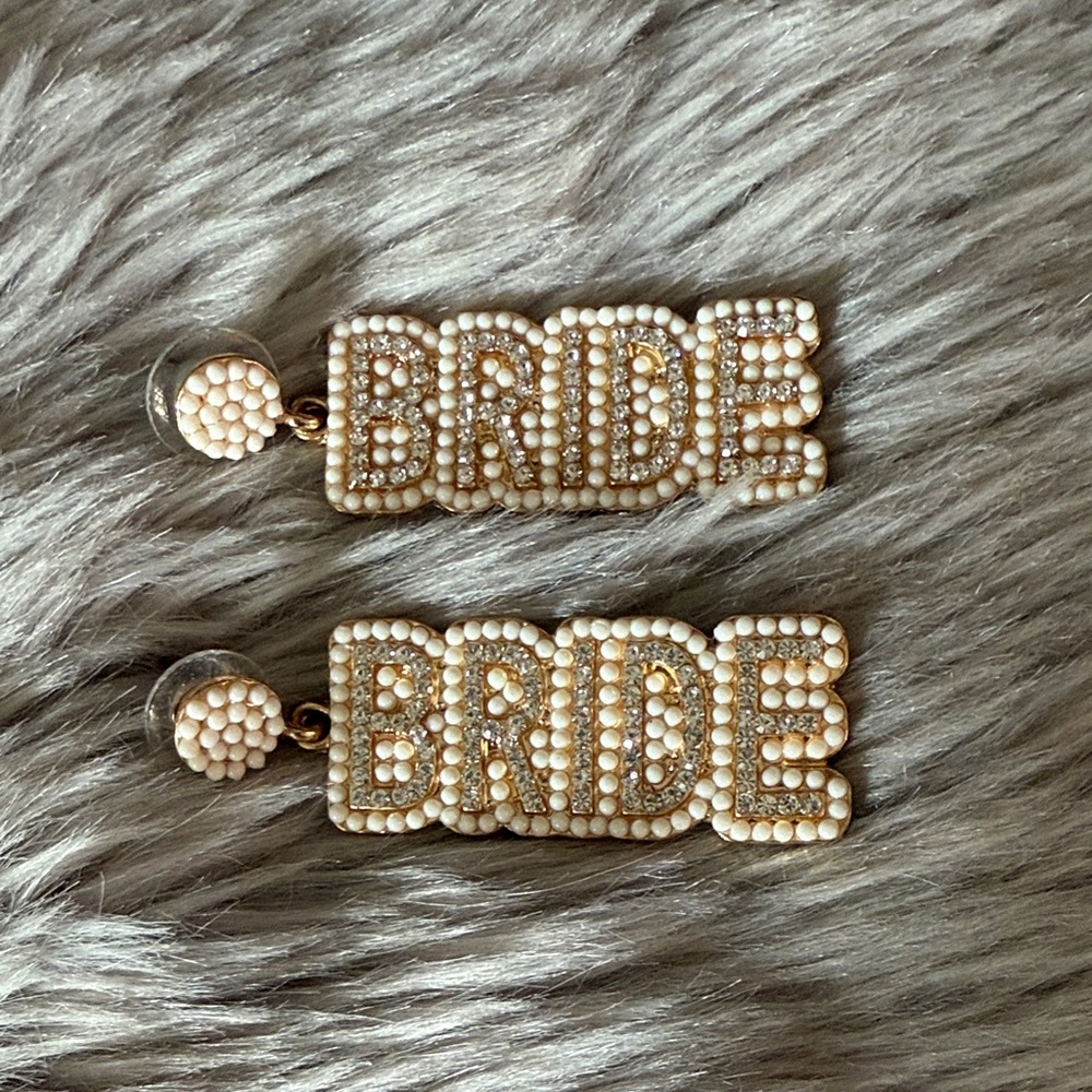 Beaded and Crystal 'Bride' Earrings